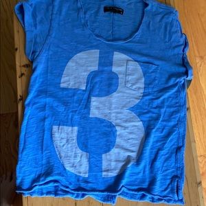 Heavy cotton heather comfy blue tee